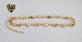 (1-0096) Gold Laminate - 6mm  Elephant Anklets - 10" - BGF - Fantasy World Jewelry