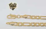 (1-0403) Gold Laminate - 4.5mm Flat Figaro Bracelet - BGF - Fantasy World Jewelry