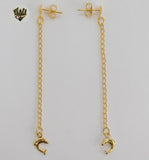 (1-1218-D) Gold Laminate - Long Earrings - BGO - Fantasy World Jewelry