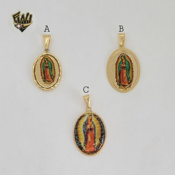 (1-2259) Gold Laminate - Guadalupe Virgin Pendants - BGF