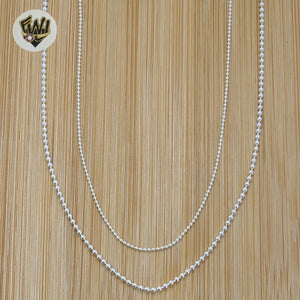 (2-8018) 925 Sterling Silver - Balls Link Chains. - Fantasy World Jewelry
