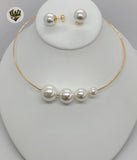 (1-6263) Gold Laminate - Pearls Set - BGO - Fantasy World Jewelry