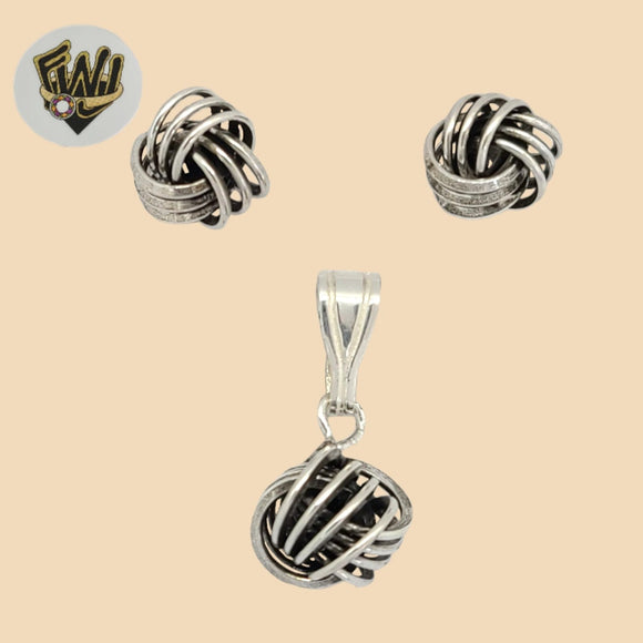 (2-6739) 925 Sterling Silver - Knot Set. - Fantasy World Jewelry