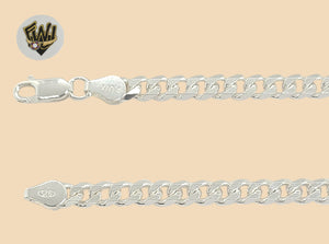(2-0110) 925 Sterling Silver - 5mm Curb Link Anklet - 10" - Fantasy World Jewelry