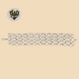 (2-0539) 925 Sterling Silver - 33.5mm Alternative Bracelet - 7.5" - Fantasy World Jewelry