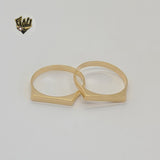 (1-3059) Gold Laminate - Square Plain Ring - BGF - Fantasy World Jewelry