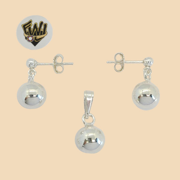 (2-6782) 925 Sterling Silver - Ball Set. - Fantasy World Jewelry