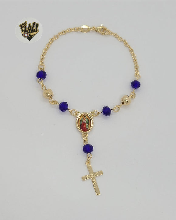 (1-3316) Gold Laminate - 2.5mm Beads Hand Rosary - 7.5