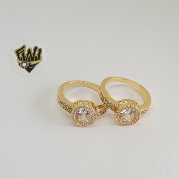 (1-3094) Gold Laminate-CZ Ring - BGO - Fantasy World Jewelry