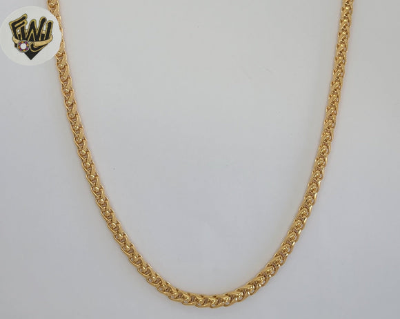 (1-1736) Gold Laminate - 4mm Wheat Link Chain - BGO