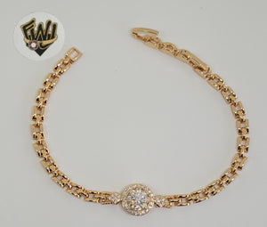 (1-0884) Gold Laminate - 4mm Alternative Bracelet - 7.5" - BGO - Fantasy World Jewelry