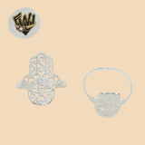 (2-5017) 925 Sterling Silver - Hamsa Hand Ring - Fantasy World Jewelry