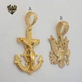 (1-2376) Gold Laminate - Big Pendants - BGO