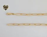 (1-1814 GI) Laminado dorado - Cadena de eslabones con clip de papel de 5 mm - BGF