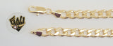 (1-60013-1) Gold Laminate - 7mm Curb Link Men Bracelet- 8.5" - BGF - Fantasy World Jewelry
