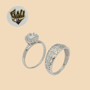 (2-5247) 925 Sterling Silver - Wedding Ring - Fantasy World Jewelry