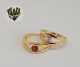 (1-3054) Gold Laminate - CZ Ring - BGO - Fantasy World Jewelry