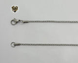 (4-3132) Stainless Steel - 2mm Popcorn Link Chain. - Fantasy World Jewelry