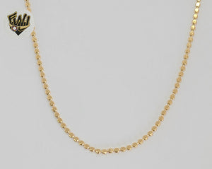 (1-1671) Gold Laminate - 2mm Flat Balls Link Chain - BGF