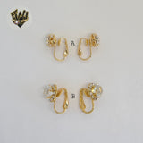 (1-1194-1) Gold Laminate - Clip Earrings - BGO