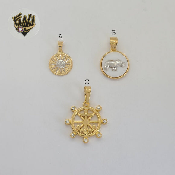 (1-2245) Gold Laminate Pendants - BGF