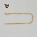 (1-0949) Gold Laminate - 3.2mm Curb Link Bracelet