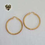 (1-2663) Gold Laminate - Zircon Eternity  Hoops - BGF