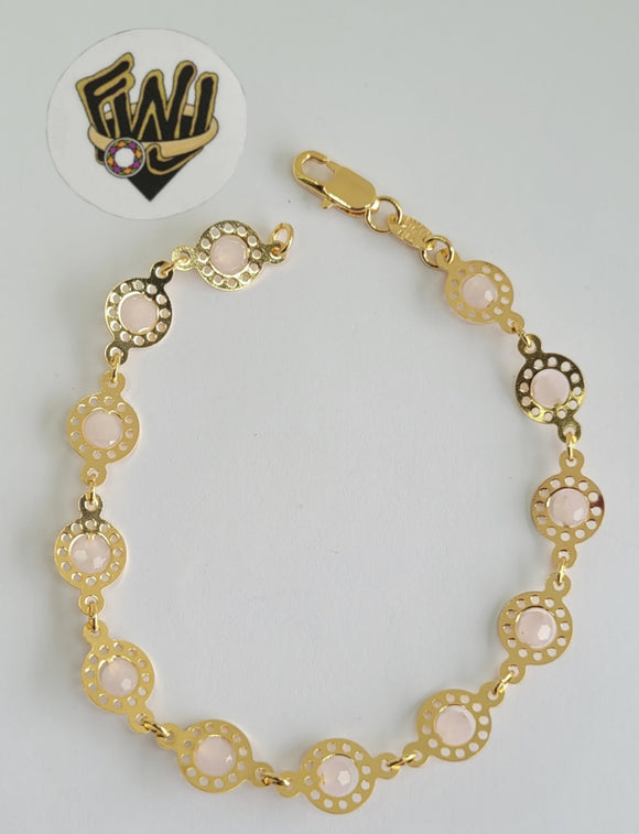 (1-0741) Gold Laminate-8.5mm Alternative Beads Bracelet- 7.5