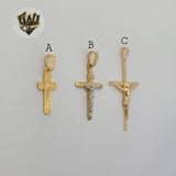 (1-2128) Gold Laminate - Cross Pendants - BGF