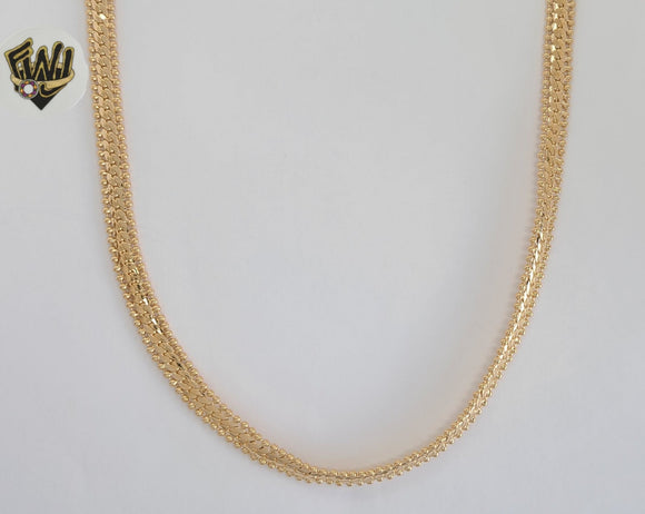 (1-1824) Gold Laminate - 6.3mm Alternative Curb Link Chain - BGO