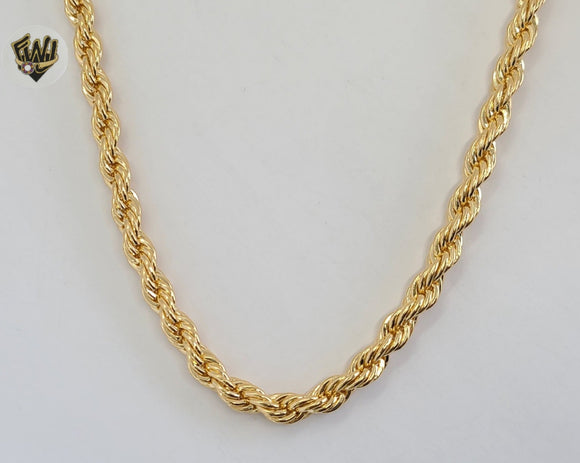 (1-1629-1) Gold Laminate - 6mm Rope Link Chain - 16