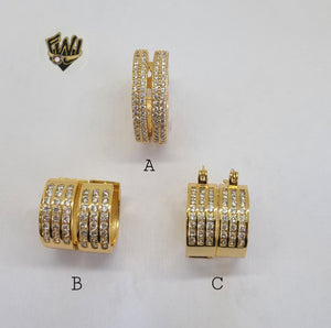 (1-2675 A-G) Gold Laminate Hoops - BGO - Fantasy World Jewelry