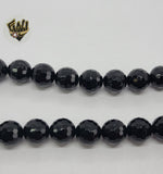 (MBEAD-155) 10mm Azabache Faceted Beads - Fantasy World Jewelry