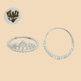(2-5009) 925 Sterling Silver - Crown Ring - Fantasy World Jewelry