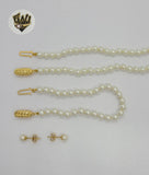 (MSET-16) Gold Laminate - Mallorca Pearls Set - Fantasy World Jewelry