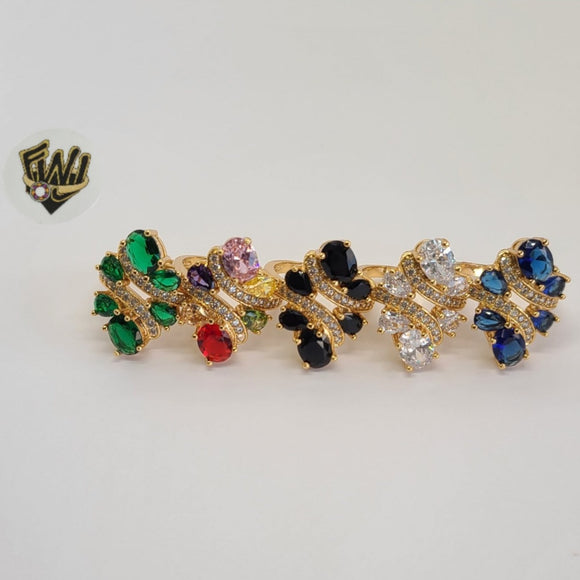 (1-3140) Gold Laminate - Crystal Ring - BGO - Fantasy World Jewelry