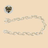 (2-0361) 925 Sterling Silver - 7mm Zircon Bracelet. - Fantasy World Jewelry