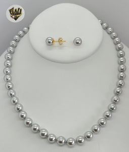(MSET-07) Gold Laminate - Mallorca Pearls Set - BGF - Fantasy World Jewelry
