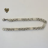 (4-4132) Stainless Steel - 6mm Alternative Link Bracelet - 8.5" - Fantasy World Jewelry