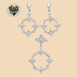 (2-6318) 925 Sterling Silver - Zircon Set. - Fantasy World Jewelry