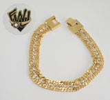 (1-0861) Gold Laminate - 9.5mm Alternative Bracelet - 8" - BGO - Fantasy World Jewelry