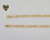 (1-1880) Laminado de oro - Cadena de eslabones Figucci de 5 mm - BGF