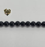 (MBEAD-153) 6mm Azabache Faceted Beads - Fantasy World Jewelry