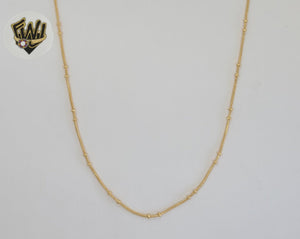 (1-1579-2) Laminado de oro - Cadena de eslabones con bolas de serpiente de 2 mm - BGF