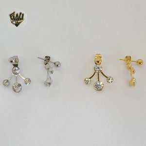 (4-2275) Stainless Steel - Earrings. - Fantasy World Jewelry