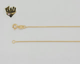 (1-1508) Laminado de oro - Cadena de eslabones de caja de 0,9 mm - BGF