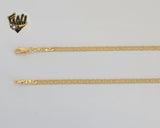 (1-1903) Gold Laminate - 3mm Flat Mariner Link Chain - BGF