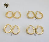 (1-2673) Gold Laminate Hoops - BGO - Fantasy World Jewelry