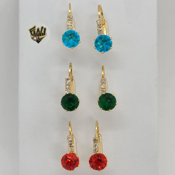 (1-1167) Gold Laminate Earrings - BGO - Fantasy World Jewelry