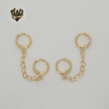 (1-1242-4) Gold Laminate - Two Hole Earrings - BGF